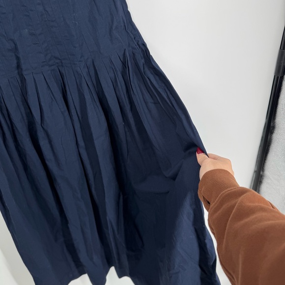 NWT J.Crew Pintuck mixy dress in navy - Picture 7 of 15